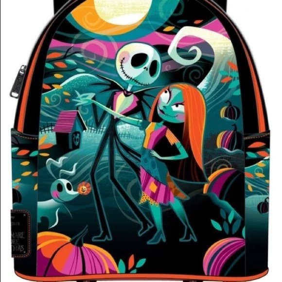 LOUNGEFLY Rare Nightmare before Christmas Jack Skellington Mini Backpack NWT main image 9